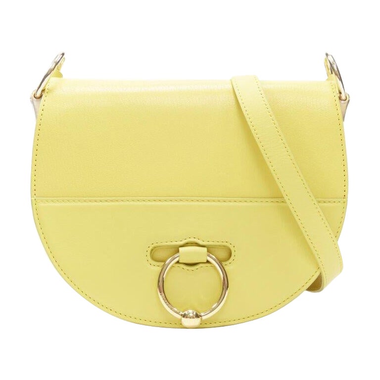 JW ANDERSON Latch yellow gold Pierce ring crossbody saddle bag For Sale
