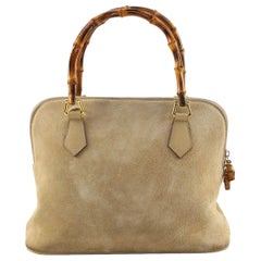 Used GUCCI Beige Suede Bamboo Dome 1GK1226K