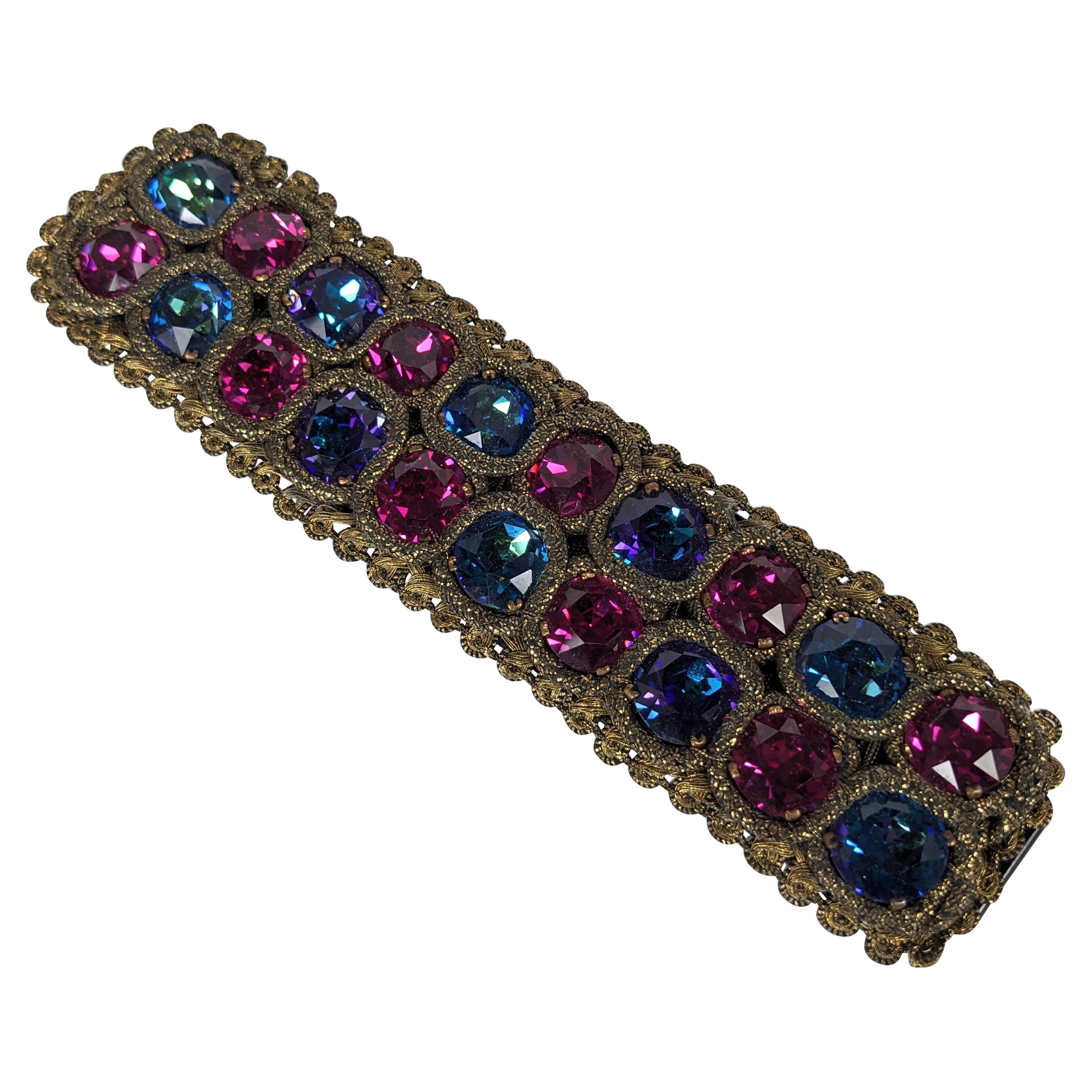 Yves Saint Laurent Haute Couture - Bracelet en or et Swarovski