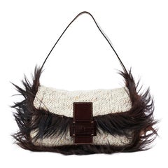 Retro Fendi Knitted Baguette with Fur