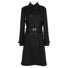 Used Dior Black Cashmere Coat with a Silk Lining, 2007