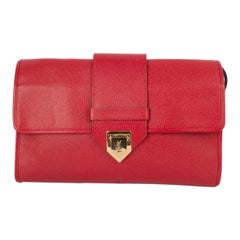 Retro Yves Saint Laurent Red Leather Bag