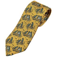 Hermes Vintage Silk Tie 'Emperor Penquins' - Original Hermes Box