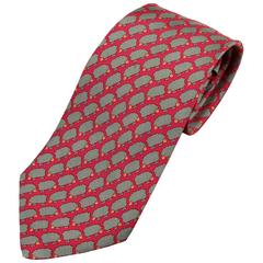 Hermes Vintage Silk Tie 
Counting Sheep
 - Boxed