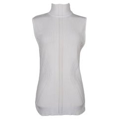 Dior - Long top en maille blanche