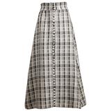 Donald Brooks 1960s Vintage Full Length Gray Wool Maxi Skirt with Silk Lining