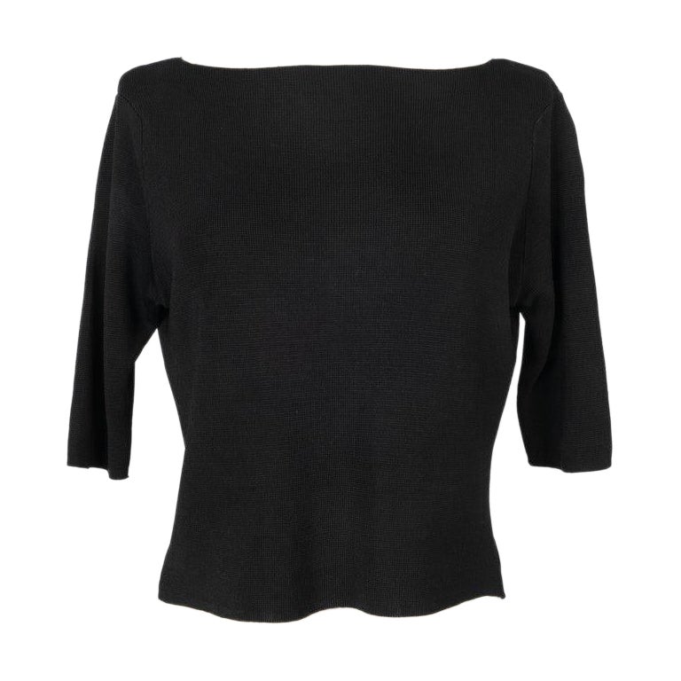 Christian Dior Black Mesh Top For Sale