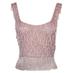 Azzaro Silvery and Pink Lurex Top, 1970s