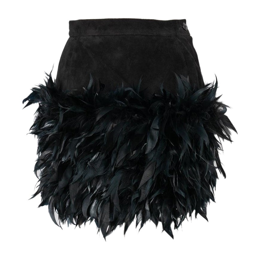 Yves Saint Laurent Feather Skirt For Sale