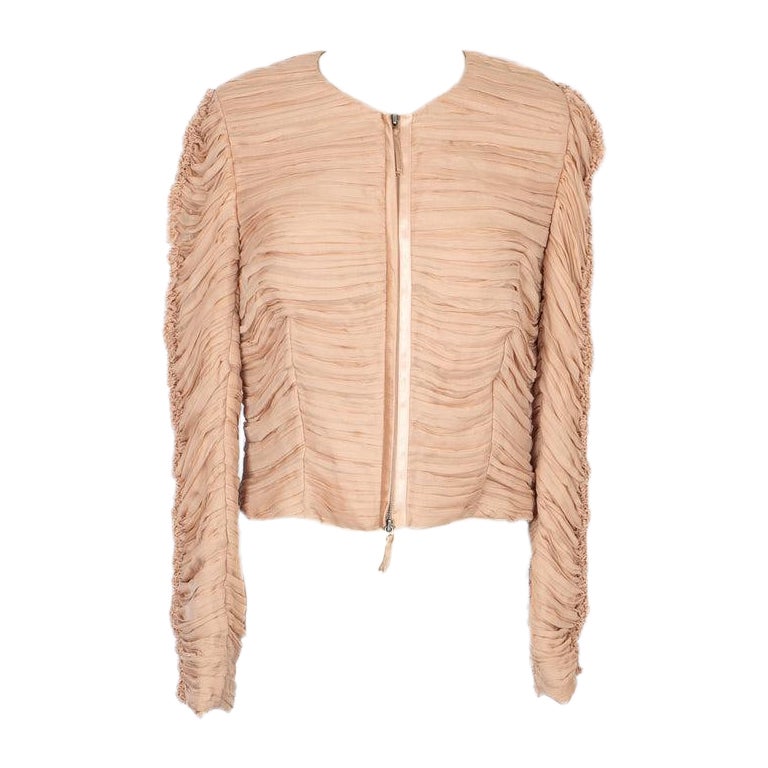 Valentino Pleated Silk Jacket For Sale