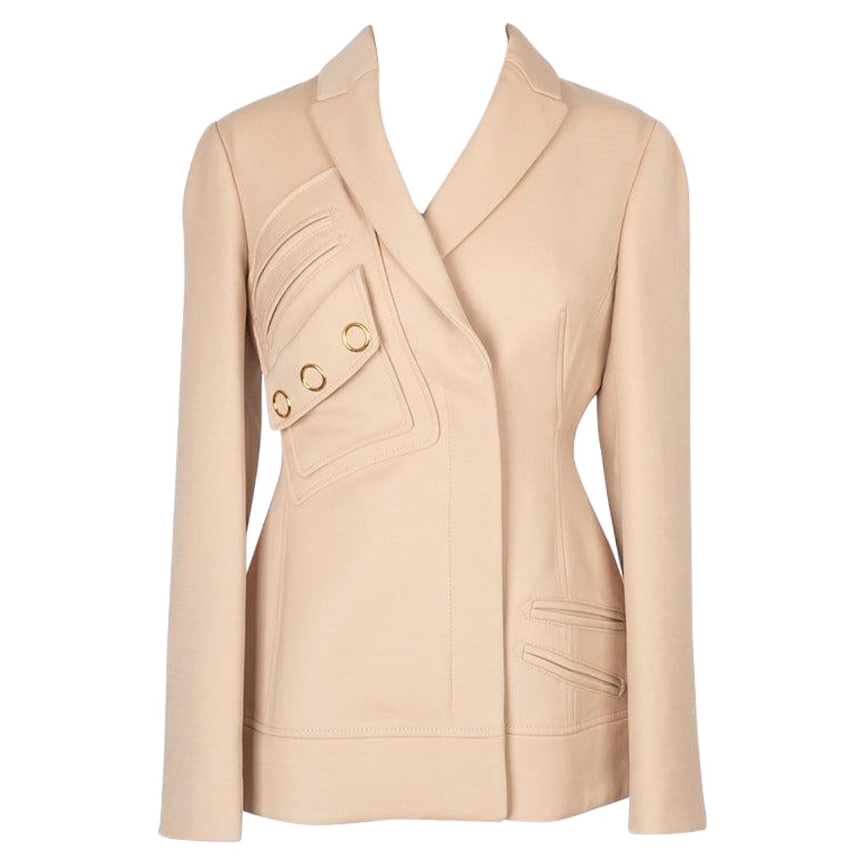 Christian Dior Beige Silk and Wool Jacket, 2017 For Sale