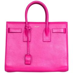 Saint Laurent Pink Small Sac De Jour Tote Bag w/ Strap