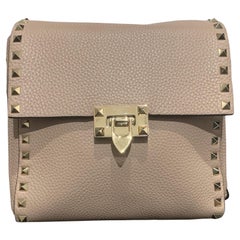 Used Valentino Rockstud Rosa Borsa A Spalla 