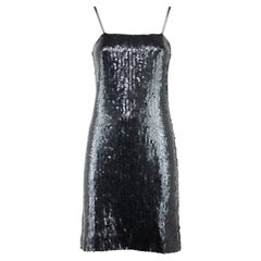 Used Chanel Sequin Black Dress