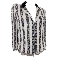 CHANEL Tweed Lesage Jacket w/ Swarovski Crystals