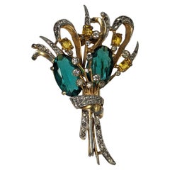 Retro DeRosa Retro Bouquet Clip Brooch