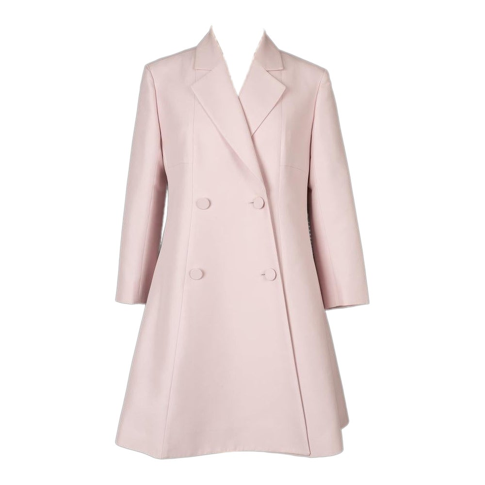 Christian Dior Powder Pink Silk and Cotton Coat For Sale
