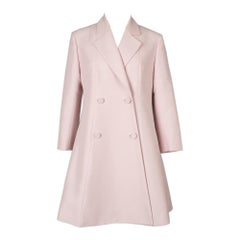 Manteau en soie et coton rose poudré Christian Dior