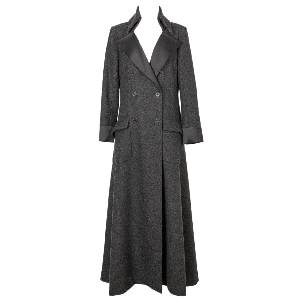 Chanel Long Wool Coat, 2008 For Sale