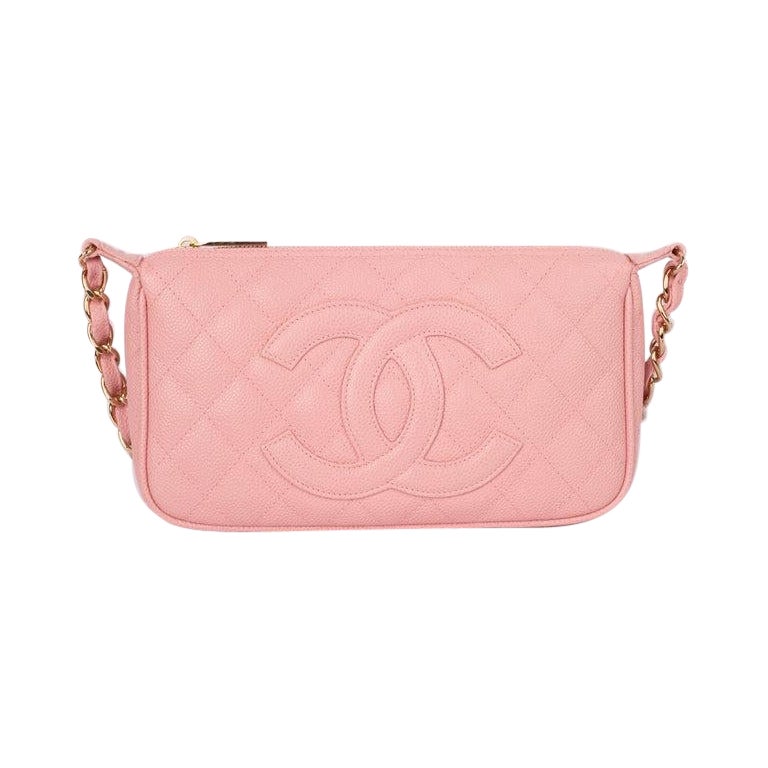 Chanel Pink Quilted Caviar Grain Calf Leather Shoulder Bag, 2004/2005