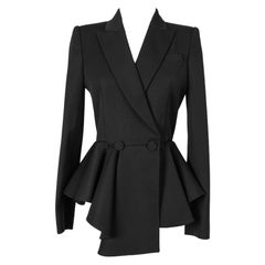 Alexander McQueen Noir Veste en laine neuve