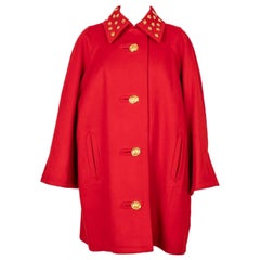 Retro Christian Lacroix Red Wool Coat