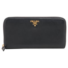 Prada Saffiano Leather Zippy Wallet 