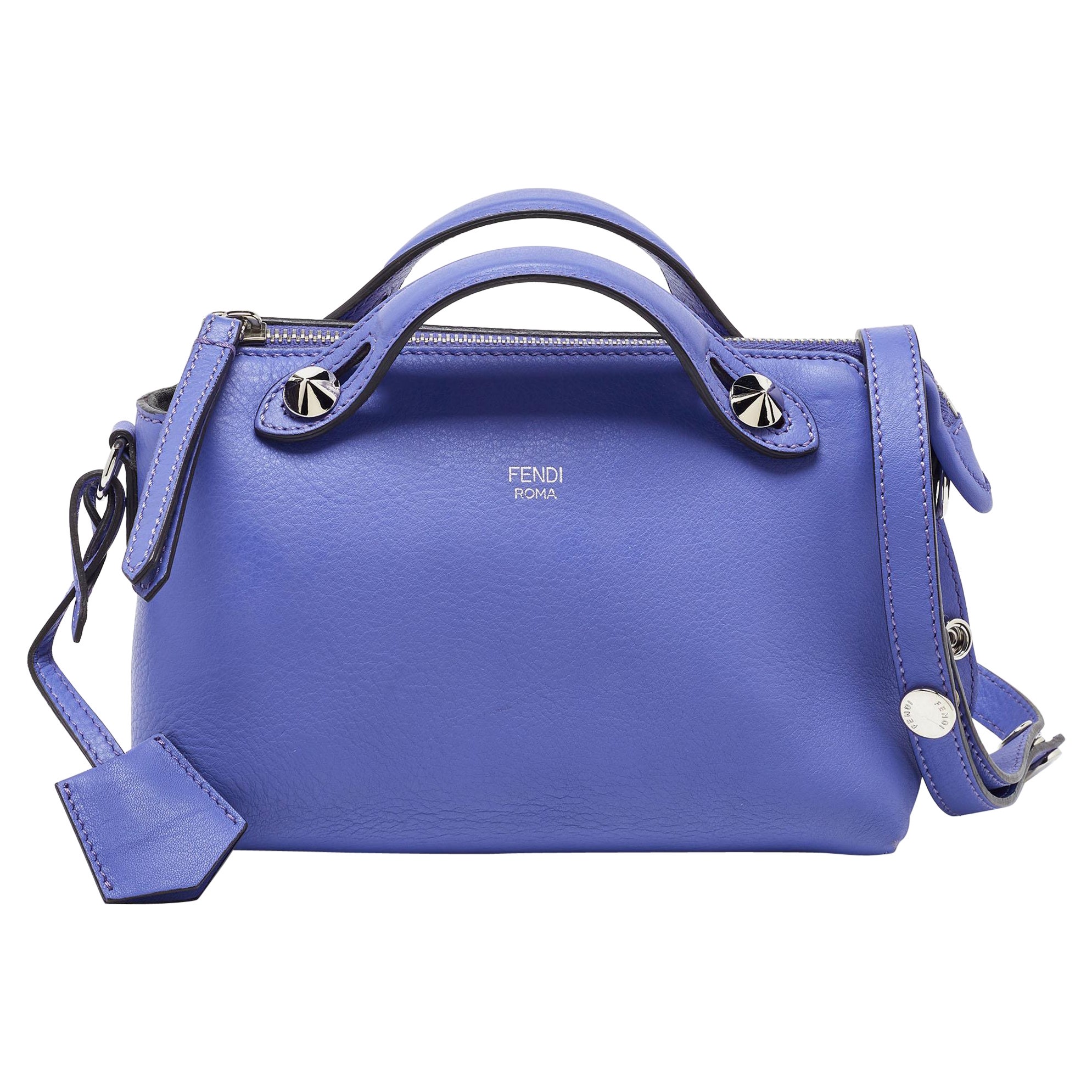 Fendi Lavender Leather Mini By The Way Crossbody Bag For Sale