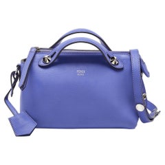 Used Fendi Lavender Leather Mini By The Way Crossbody Bag