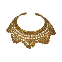 Dominique Favey Gilded Bronze Lace Collar 10