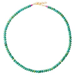 Green Turquoise Necklace - by Bombyx House
