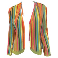 Vintage 90s Moschino Cheap and Chic Rainbow Shoelace Blazer 