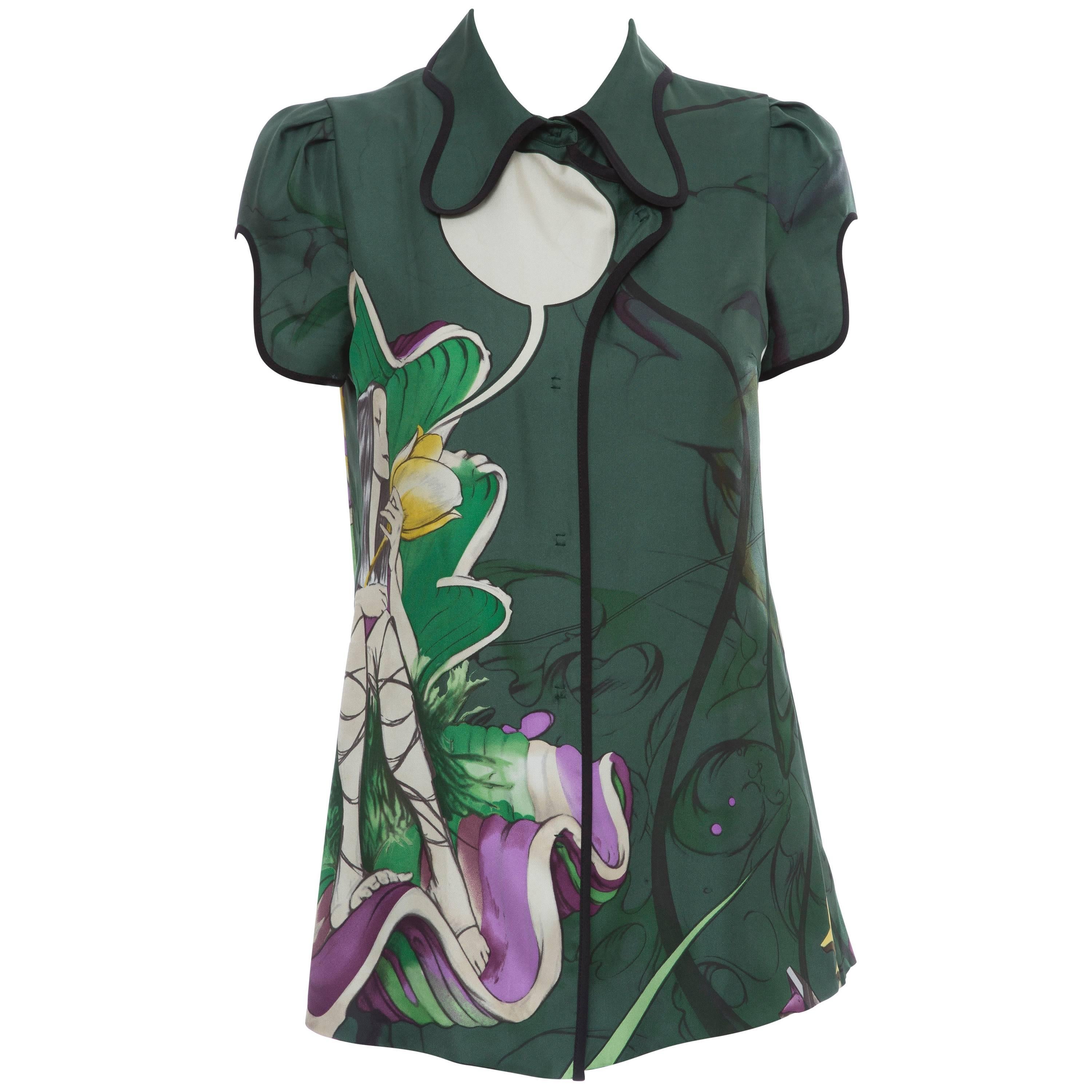 Prada Silk Top With James Jean Fairy Print, Spring - Summer 2008
