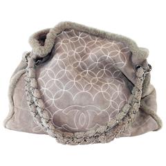Chanel Taupe Shearling Handbag 9