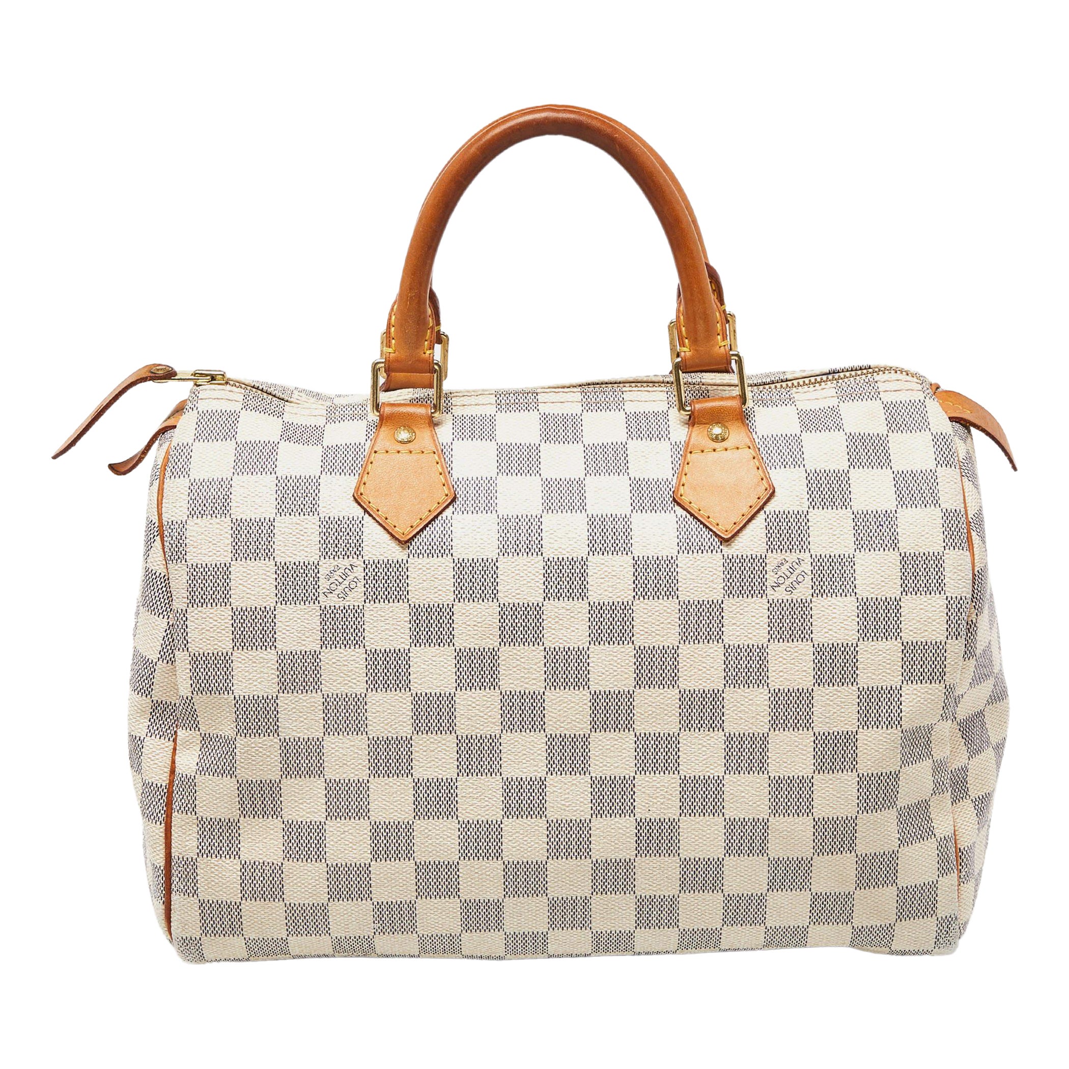 Louis Vuitton Damier Azur Canvas Speedy 30 Bag For Sale
