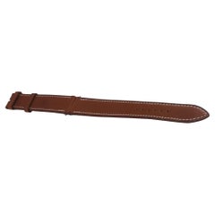 Used Hermes  Gold Natural Barenia Calf Leather T-090 watch strap