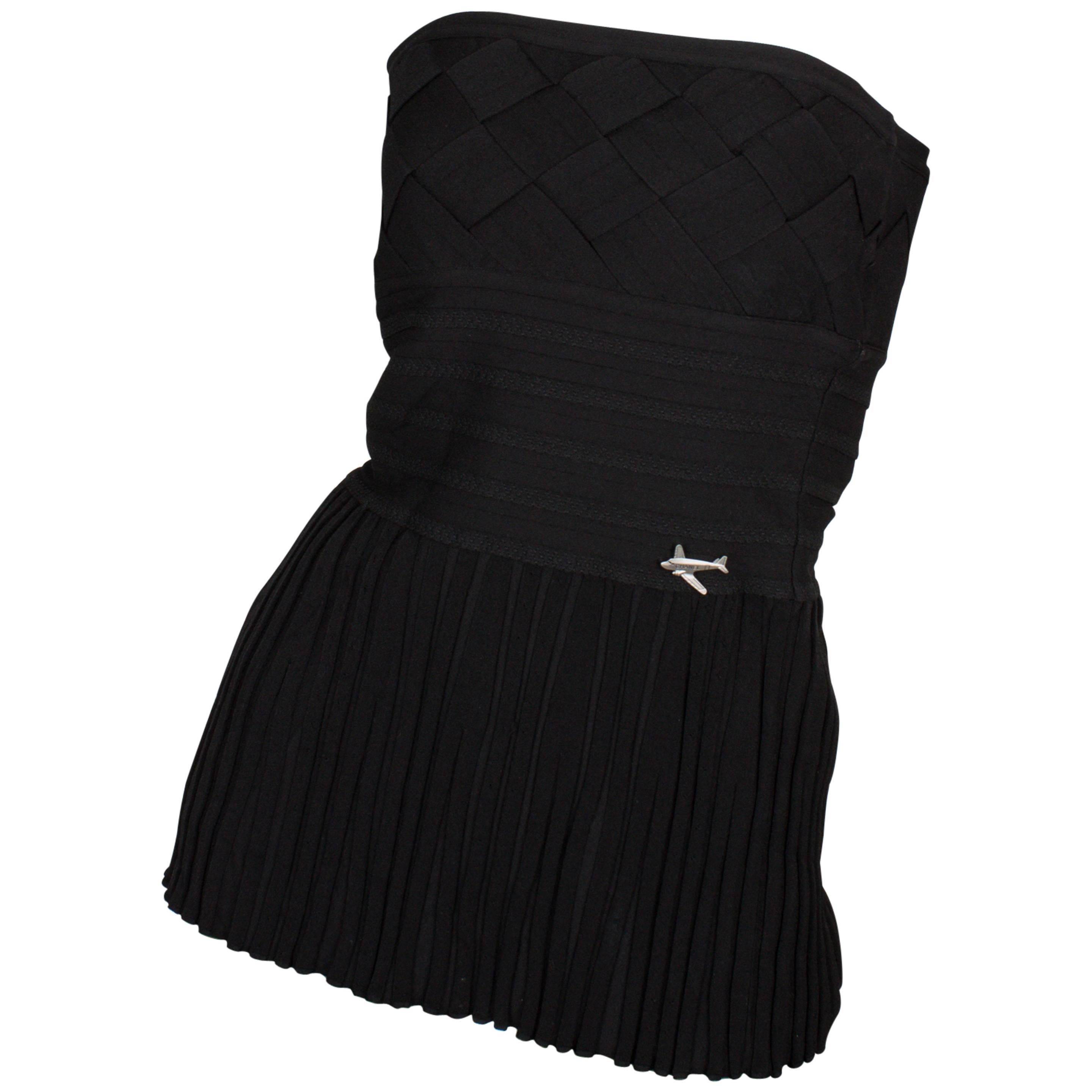 Chanel Strapless Top - black