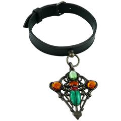 Jean Paul Gaultier Vintage Scarab Dog Collar Necklace 6