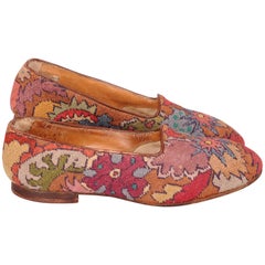 Amazing Gents Handmade Needlepoint Evening Slippers