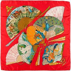 Hermes Silk Scarf, 'Brise de Charme' by Julia Abadie