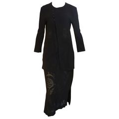 1990s Matsuda Black Skirt Suit 