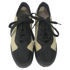 Chanel Black and Off-White Athletic Shoes 1