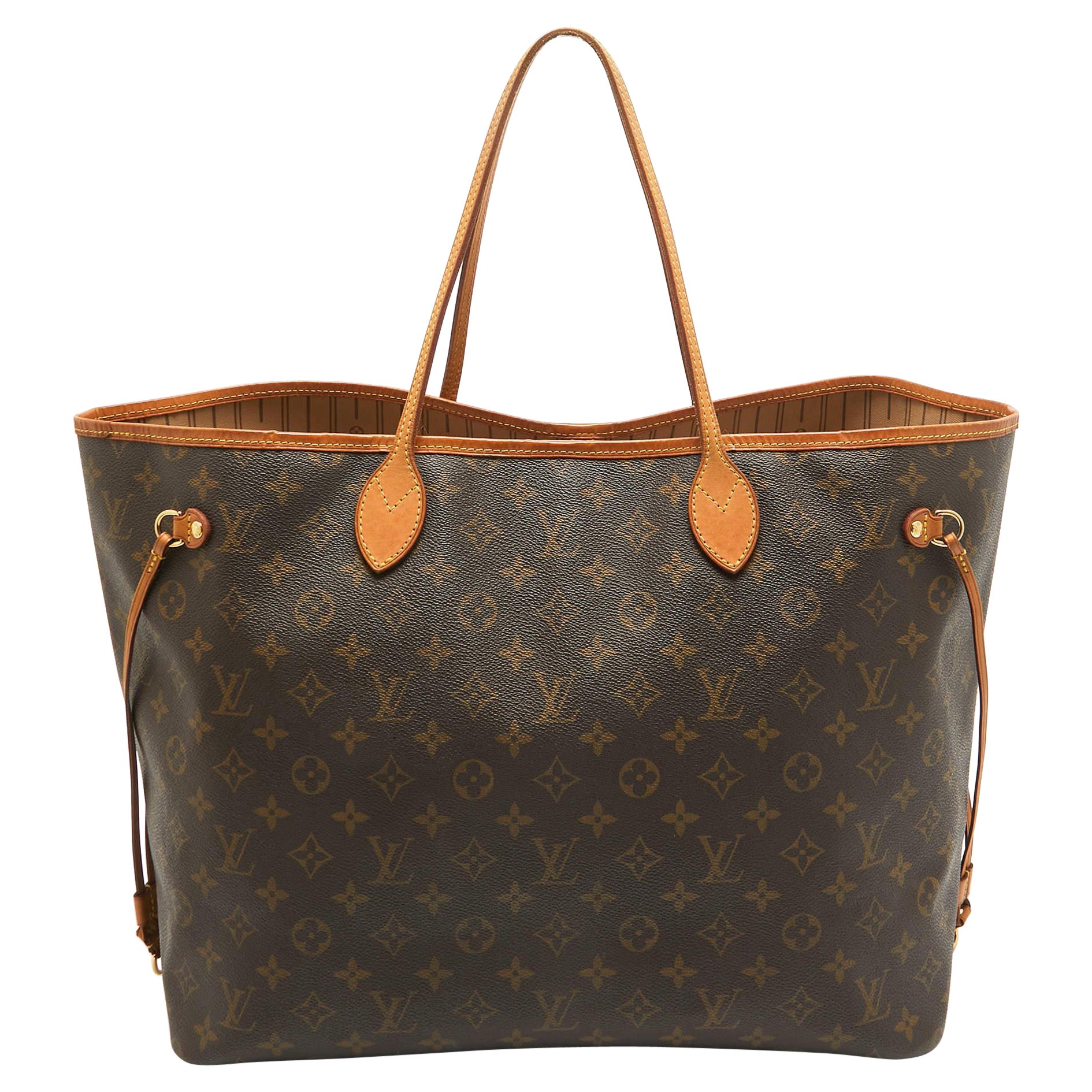 Louis Vuitton - Sac Neverfull GM en toile avec monogramme en vente