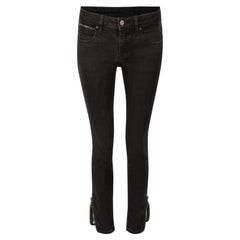 Burberry Black Zipped Cuff Skinny Jeans Size S