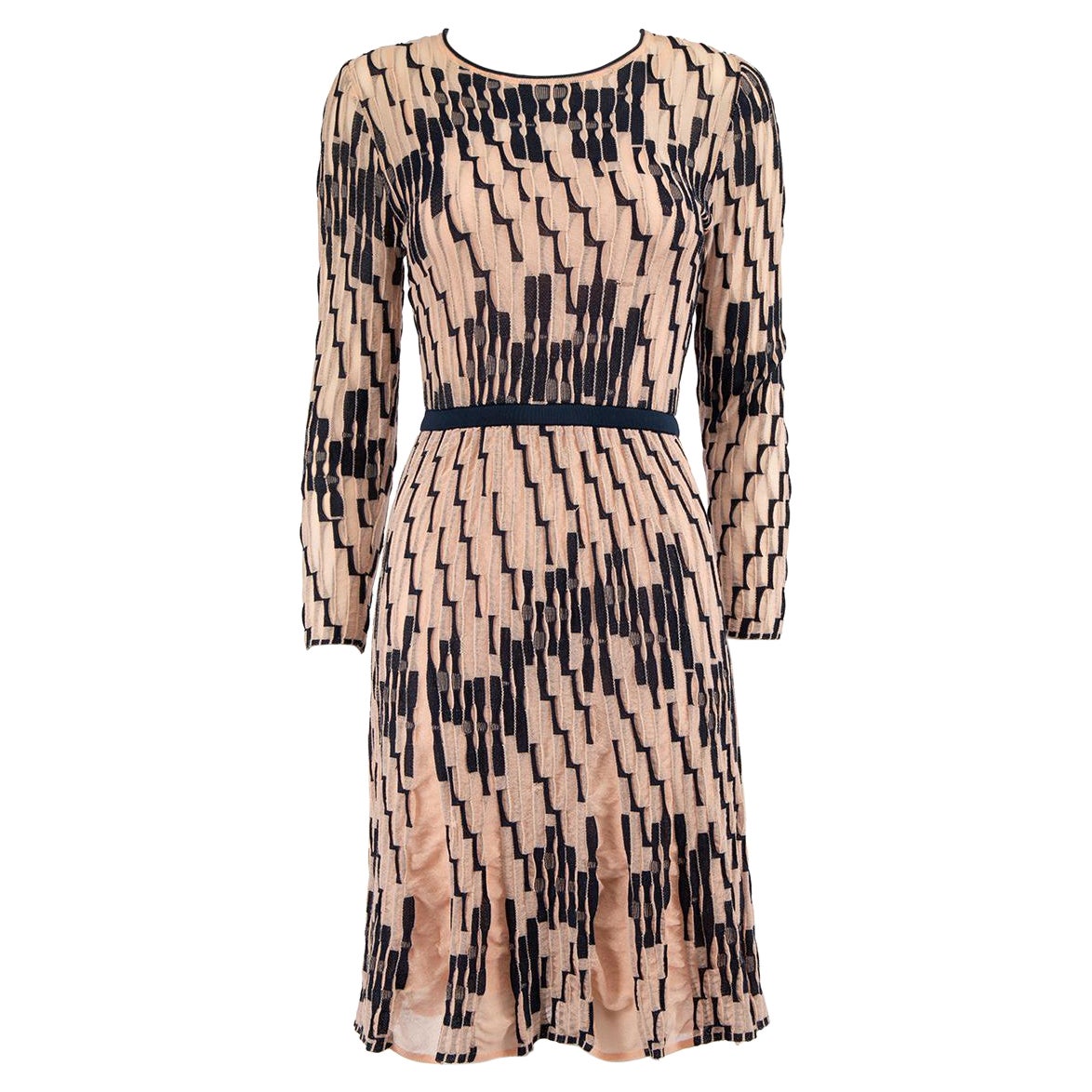 Missoni M Missoni Pink Abstract Knit Knee Length Dress Size S For Sale