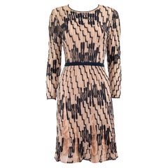 Used Missoni M Missoni Pink Abstract Knit Knee Length Dress Size S