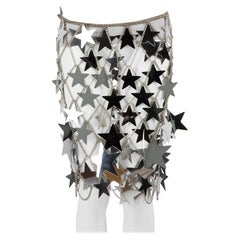 Used Paco Rabanne Silver Star Mini Jupe Chain Skirt Size S