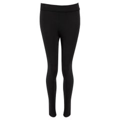 The Row Schwarze hochgeschlossene Stretch-Leggings Größe S