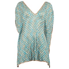 Missoni Mare Tunique de plage en crochet bleu Taille XS