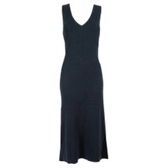 Used Rag & Bone Navy Knit V-Neck Tie Detail Midi Dress Size XS